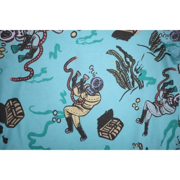 LULAROE - GRACIE - DEEP SEA DIVER DIVING SHORT SLEEVE HI-LO TUNIC TOP - SIZE 8 - Picture 7 of 9